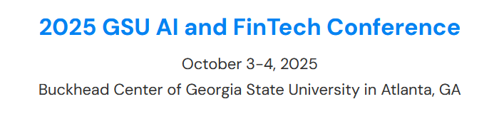 Logo 2025 GSU AI and FinTech Conference